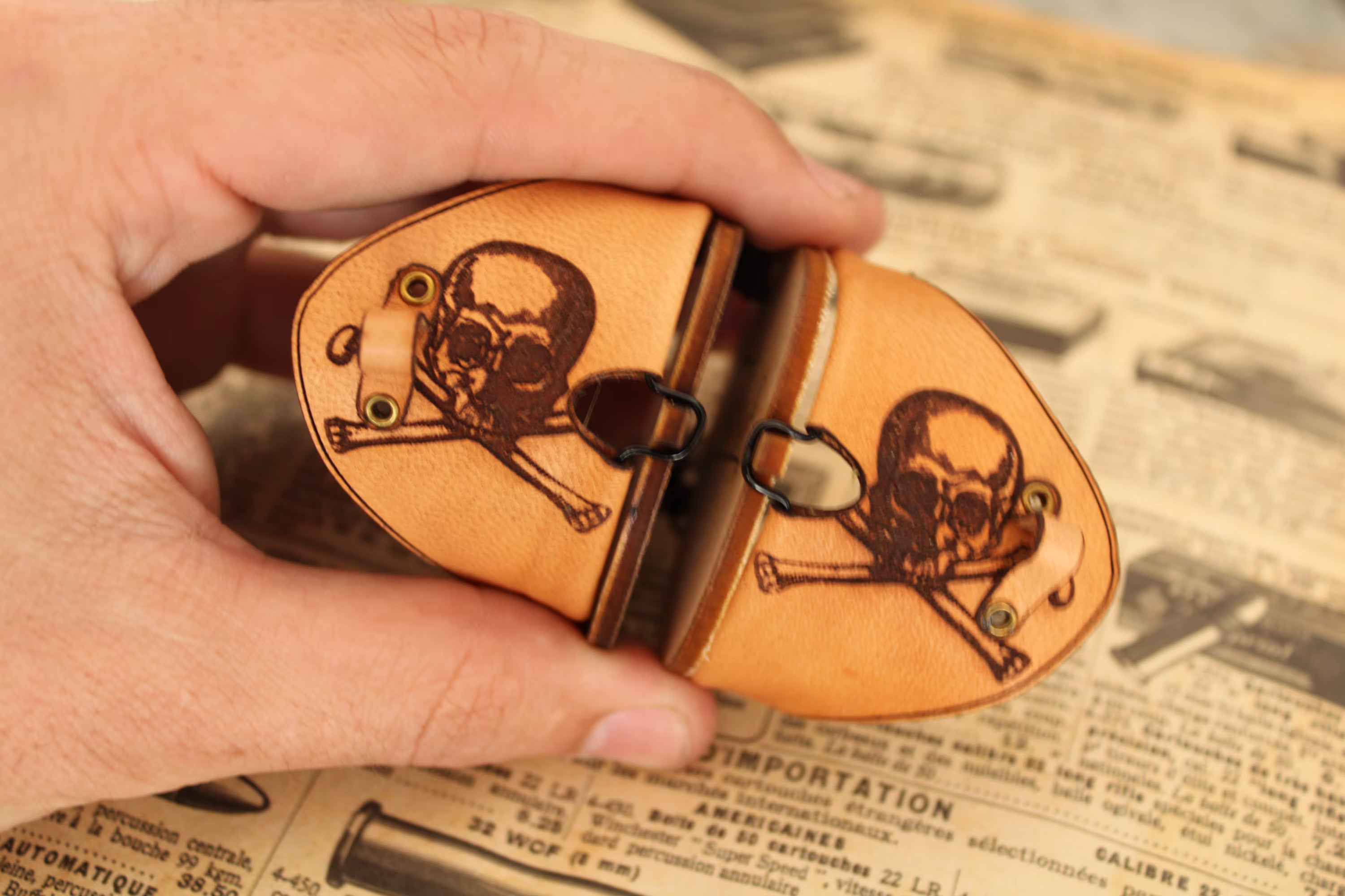 Classic Aviator Side Shields Skull and Bones